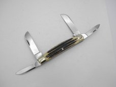 Queen Cutlery Large 4” Four Blade Congress, 1958 – 1960: tang stamp is “Q Steel”