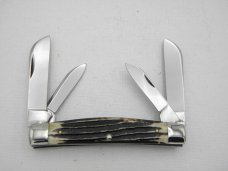 Queen Cutlery Large 4” Four Blade Congress, 1958 – 1960: tang stamp is “Q Steel”
