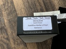 EXCELSIOR KNIFE CO. GEIUNE MOHER OF PEARL DAMASCUS GAME SCOUT KNIFE **ONLY 4 MADE**