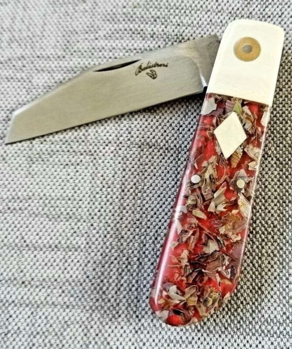 Vincenzo Balistreri Red Arrow Slipjoint ,4" ,elephant ivory bolsters,shield,Liracarta scales.. Vincenzo Balistreri Red Arrow Slipjoint ,4" ,elephant ivory bolsters,shield,Liracarta scales..