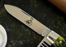 Great Eastern Cutlery Tidioute #152221 Urban Jack, Spring Green Jigged Bone Handle, New (GEC 15) 