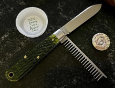 Great Eastern Cutlery Tidioute #152221 Urban Jack, Spring Green Jigged Bone Handle, New (GEC 15) 