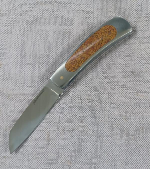 Steve Vanderkolff Dinosaur Bone Native knife,4". Full Frame..cpm154..matching Prehistoric Dinosaur 