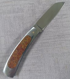 Steve Vanderkolff Dinosaur Bone Native knife,4". Full Frame..cpm154..matching Prehistoric Dinosaur 