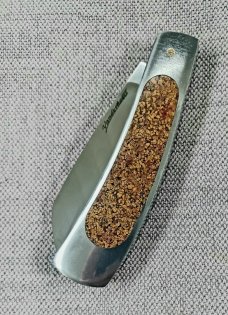 Steve Vanderkolff Dinosaur Bone Native knife,4". Full Frame..cpm154..matching Prehistoric Dinosaur 