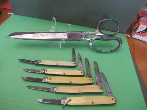 Keen Kutter Group of Knives & one Scissors Keen Kutter Group of Knives & one Scissors