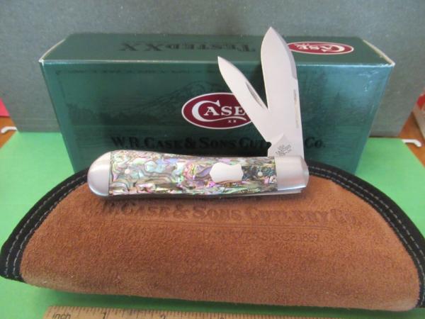 Case XX 2003 Tony Bose Abalone Dog Leg Jack Pattern # TB822003 ATS-34 Case XX 2003 Tony Bose Abalone Dog Leg Jack Pattern # TB822003 ATS-34