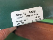 Case XX 2003 Tony Bose Abalone Dog Leg Jack Pattern # TB822003 ATS-34 