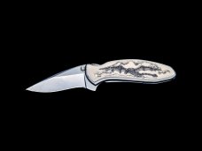 Etched Dragon Design Kershaw 1600 Chive Speedsafe Assisted Opening Pocket Knife Scrimshaw, 