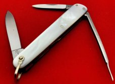 Vintage BOKER’S CUTLERY GERMANY “King Cutter” Sleeveboard Lobster Pen Pocket Knife c.1891-1944 MOP