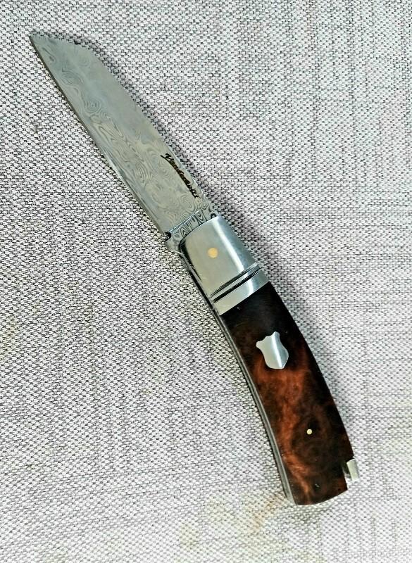 Steve Vanderkolff Arizona Desert Ironwood Native Taillock..4"cld.Damasteel..fluted integral blsters Steve Vanderkolff Arizona Desert Ironwood Native Taillock..4"cld.Damasteel..fluted integral blsters