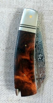 Steve Vanderkolff Arizona Desert Ironwood Native Taillock..4"cld.Damasteel..fluted integral blsters 