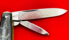 Vintage H. BOKER & CO SOLINGEN 4-Blade Eq End Pen “King Cutter” Folding Pocket Knife 1891-1944 Horn