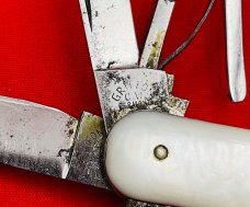 Vintage GRIFFON XX CW GERMANY 7-Blade Double Swell Center Lobster Pen Pocket Knife c1888-1940’s 