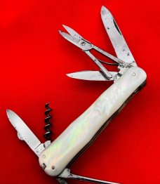Vintage GRIFFON XX CW GERMANY 7-Blade Double Swell Center Lobster Pen Pocket Knife c1888-1940’s 