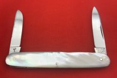 Vintage H BOKER amp COS IMPROVED CUT Large Shadow Pen Pocket Knife c1869-1910 MOP NM