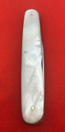 Vintage H. BOKER & CO’S IMPROVED CUT Large Shadow Pen Pocket Knife c.1869-1910 MOP NM