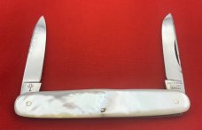 Vintage H. BOKER & CO’S IMPROVED CUT Large Shadow Pen Pocket Knife c.1869-1910 MOP NM