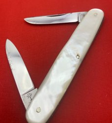 Vintage H. BOKER & CO’S IMPROVED CUT Large Shadow Pen Pocket Knife c.1869-1910 MOP NM