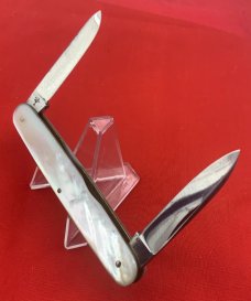 Vintage H. BOKER & CO’S IMPROVED CUT Large Shadow Pen Pocket Knife c.1869-1910 MOP NM