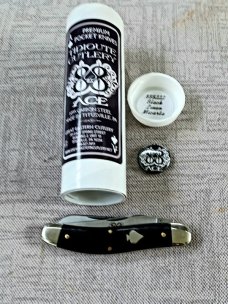 GEC Tidioute Ace Trapper..888222..Honknose Clip & Lambsfoot..4" closed...1095 & Linen Micarta 
