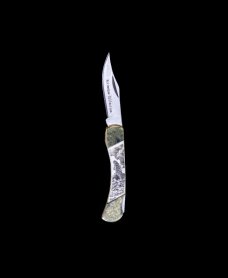Hand Etched Mermaid Design Scrimshaw Collection on Bovine Bone Medium Pocket Knife  Bovine Bone