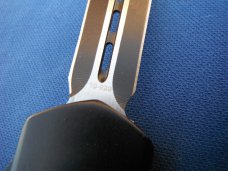 OTF / Out The Front Automatic Knife Punisher (Thin Red Line) Model Glass Breaker Matte Black Finish
