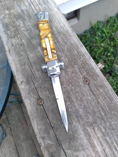  *SOLD Yellow Marble Stilletto