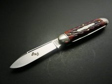 Great Eastern Cutlery #35 Beer & Sausage Bar Tool Knife Autumn Leaf Jigged Bone GEC 352320