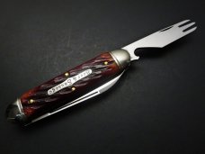 Great Eastern Cutlery #35 Beer & Sausage Bar Tool Knife Autumn Leaf Jigged Bone GEC 352320
