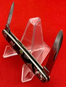 Vintage CATTARAUGUS No. 206 “SHRINE” Pen Folding Pocket Knife c.1886-1963 Enamel & Silver