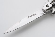 NEW AKC ITALIAN LEVERLETTO 8" GENUINE STAG NEW MODIFIED BAYONET BLADE SOLID NICKEL SILVER BOLSTERS  