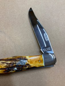 KA-BAR STAG Single Blade DOGSHEAD Folding Hunter 
