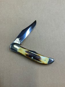KA-BAR STAG Single Blade DOGSHEAD Folding Hunter 