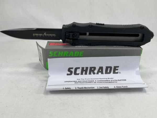 SCHRADE SCHOTF Extreme Survival Black Out The Front (OTF) Automatic MINT IN BOX (Z 47949) 