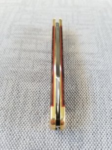 Kroo Dyed Birch Burl Equal End,IRJ,Rwl34,red liners..spacers brass liners,bolsters..fileworked