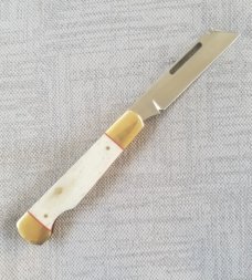 K'roo Giraffe Bone EO Sheepsfoot Jack.3.75..slip..coa...rwl34..filework..liners..spacers...brass 