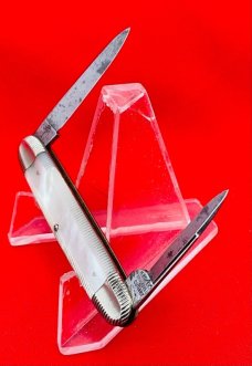 Vintage **RARE** Very Early H BOKER’S IMPROVED CUTLERY Equal End Pen Pearl Pocket Knife 1860-1880s