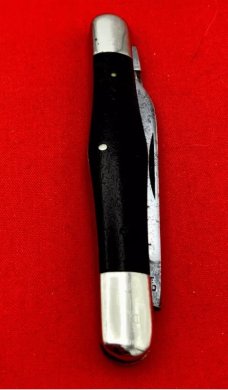 Vintage EMPIRE WINSTED CT 2-Blade Swell Center Pen Folding Pocket Knife c.1856-1930 Ebony