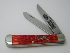 Case XX USA 2003 Artisans Tour Red Bone 6254 SS Trapper Knife - NIB (E.L. Jessup Signed Tin)