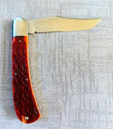 Luke Swenson Jigged bone Trapper. ..4.5" closed..Filework..Cpm154...one of USA'S finest..