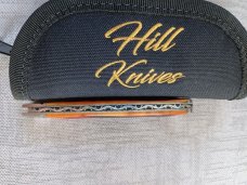 Tobin Hill Amber cured Sambar Stag..4.5" closed..Cpm154..fluted bolsters..end caps and filework 