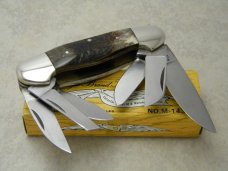 Parker & Son Chattanooga, TN Made in Japan Bone Stag M-1431 6-Blade Gunboat Canoe Knife NIB
