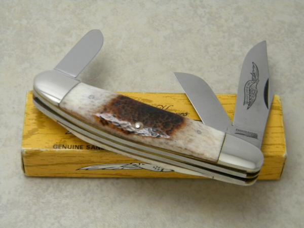 Parker & Son Chattanooga, TN Made in Japan M-103 Bone Stag Sowbelly Knife NIB