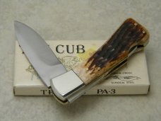 Parker Cut. Co. Surgical Steel Japan Bone Wildlife Series "The Cub" Lockback Knife in Box*