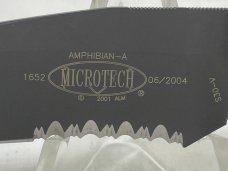 2004 MICROTECH Amphibian-A Black Combo Drop Point Automatic MINT IN POUCH (Z 47966) 