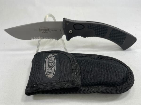 2002 MICROTECH Amphibian-A Black Combo Drop Point Automatic MINT IN POUCH (Z 47967)  