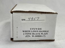 2004 MICROTECH UTX70 White Linen & Black Mini OTF Automatic w/ Pouch MINT IN BOX (Z 47969) 
