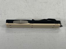 2004 MICROTECH UTX70 White Linen & Black Mini OTF Automatic w/ Pouch MINT IN BOX (Z 47969) 