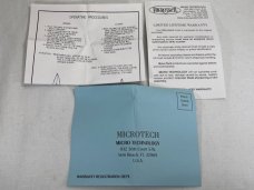 2004 MICROTECH UTX70 White Linen & Black Mini OTF Automatic w/ Pouch MINT IN BOX (Z 47969) 